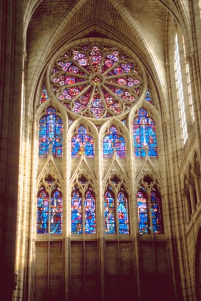 romanesque cathedrals stained glass