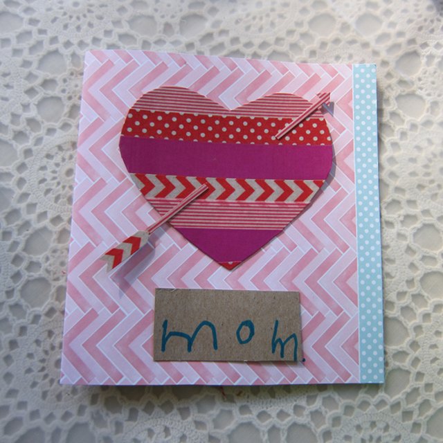 Washi Tape Valentines Day Card - Teach Me Mommy