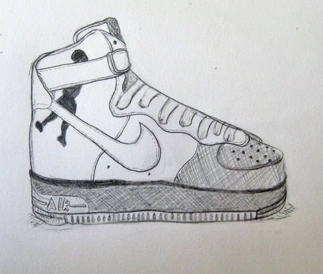 Nike Air Force One Sneaker Outline Print | Nike shoes tattoo, Sneakers  sketch, Sneakers drawing