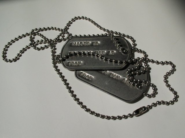 what are military dog tag chains made of
