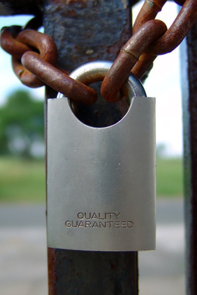locks chains fences