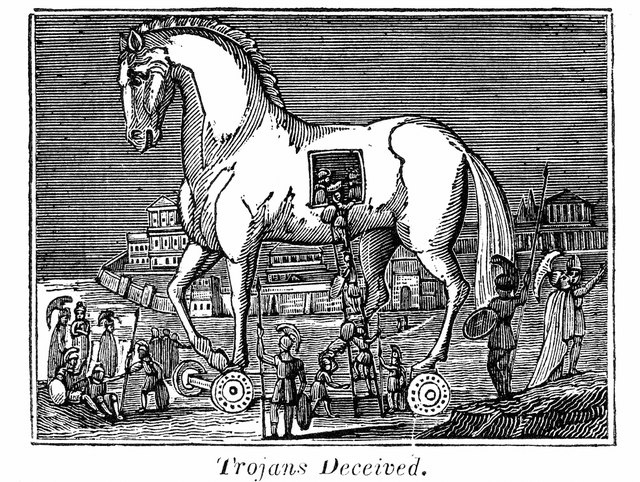 trojan horse art