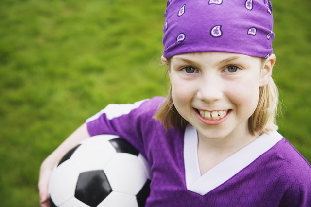 Portrait of girl soccer player