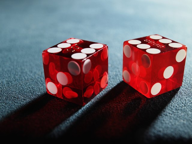 Red dice, close-up
