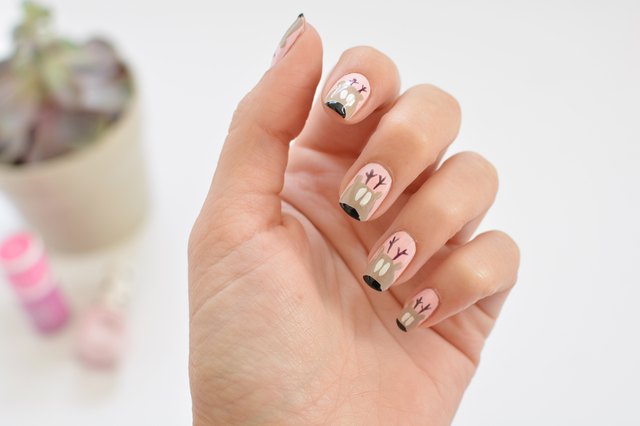 4. Cute Reindeer Nail Art for Short Nails - wide 1