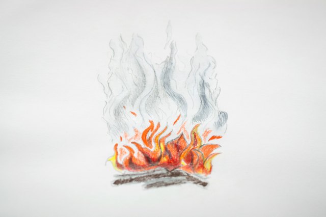 fire sketch realistic