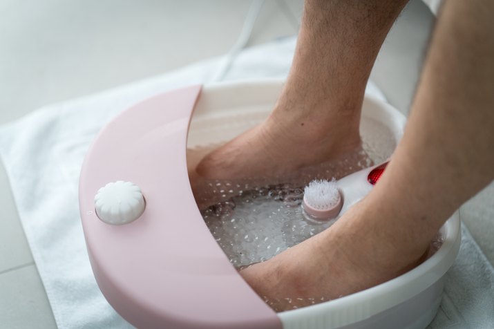 Feet massage water