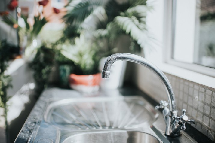 Chrome Tap in a kitchen