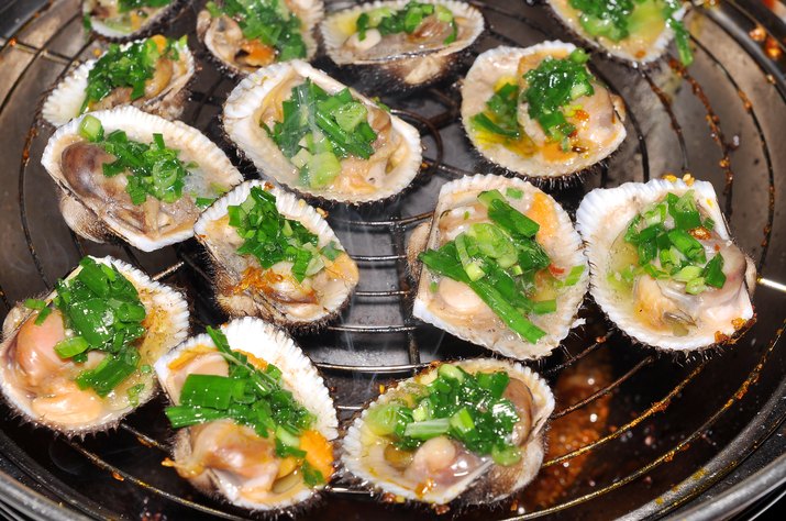 Shells on the grill