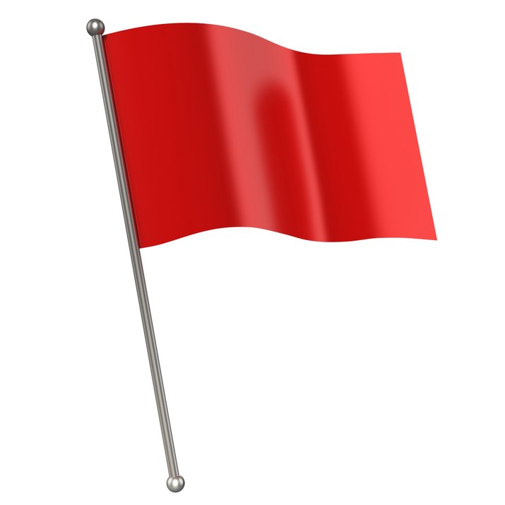 red flag isolated