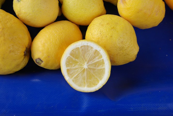 Close-Up Of Lemons On Table