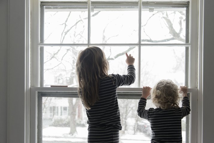 Children by window