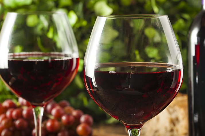 Refreshing Red Wine In a Glass