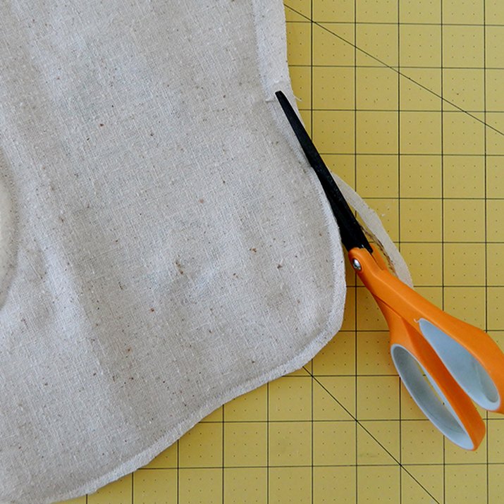 Woman using sewing machine