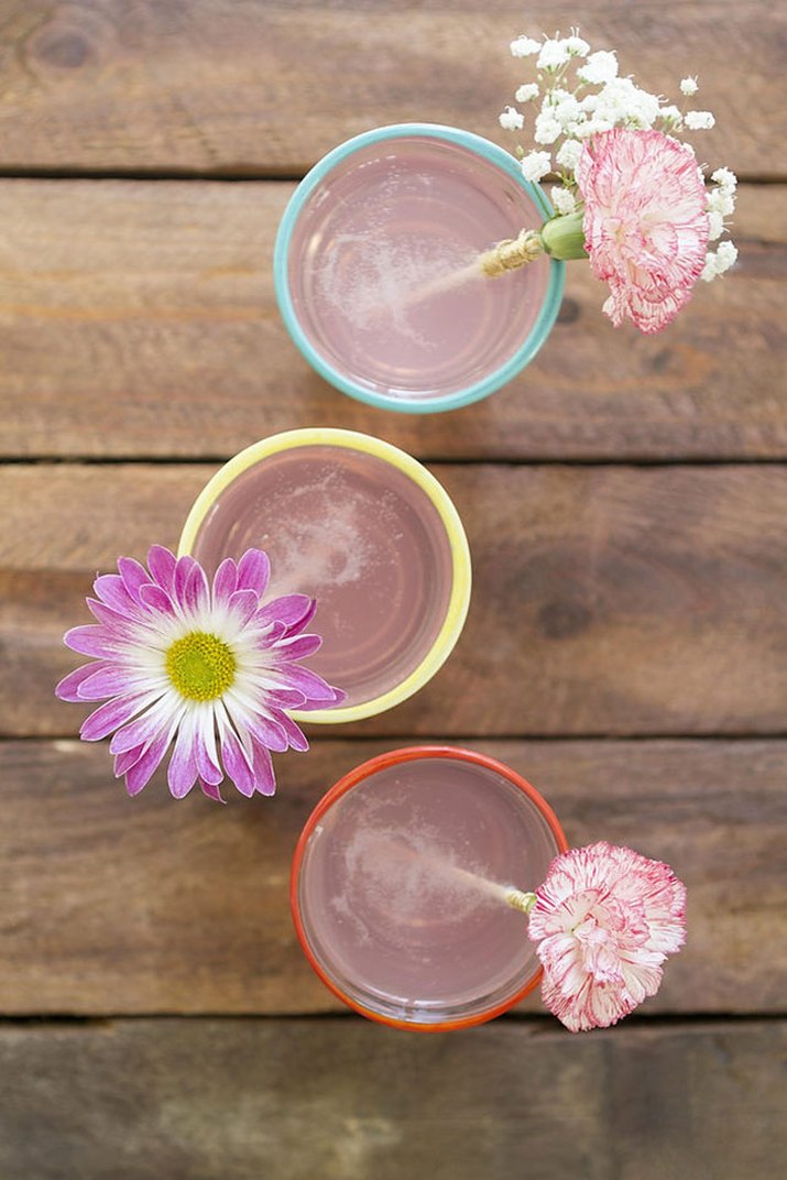 Flower drink stirrers