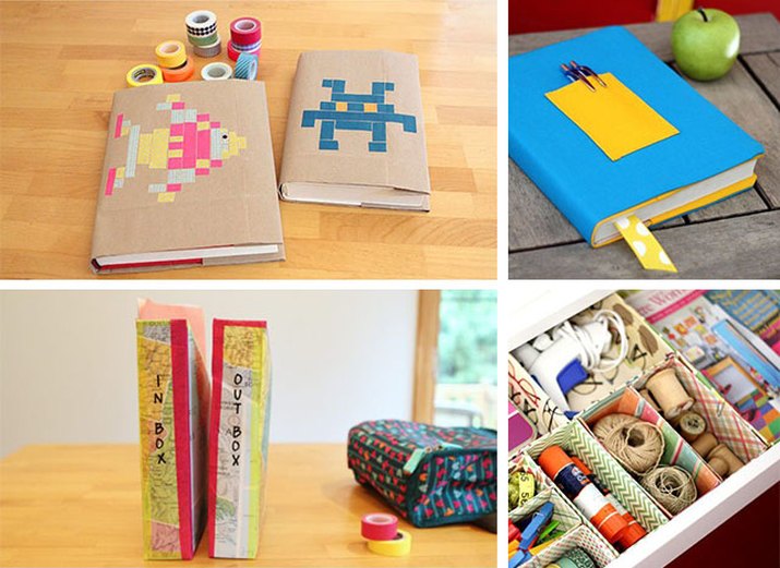 Collage of back-to-school crafts
