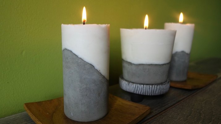 DIY Cement Candles