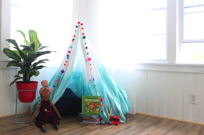 Dip-dyed fabric canopy perfect in any kids room