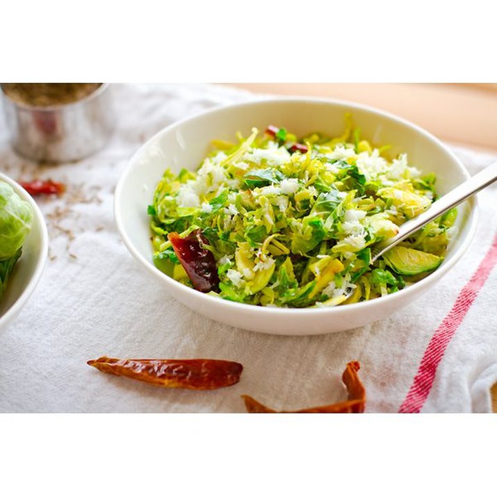 Indian Style Brussels Sprouts with Coconut