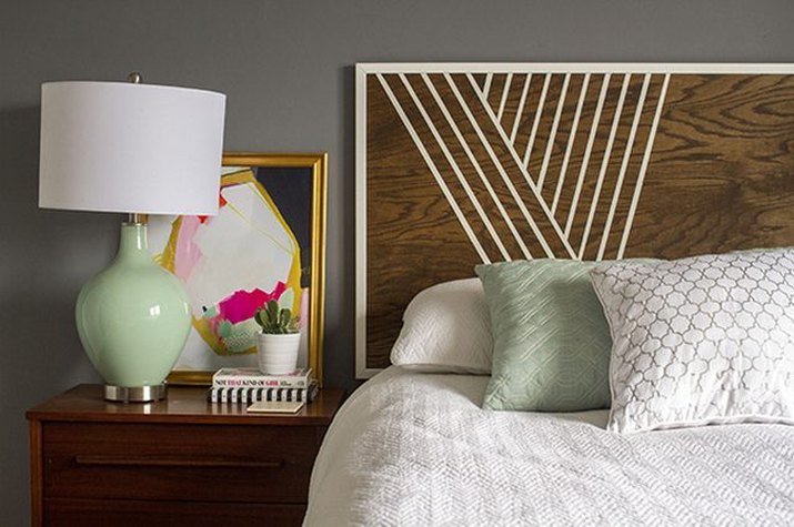 Create Your Own Headboard Using Birch Wood, Trim and Paint