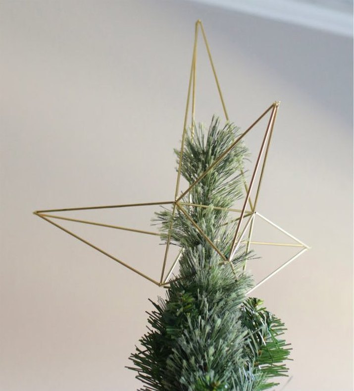 DIY Himmeli-style Christmas star tree topper