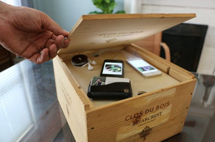 DIY Wooden Crate Charging Station