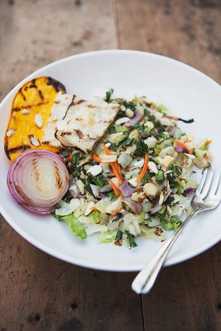 Grilled Chopped Salad with Sesame Lime Vinaigrette