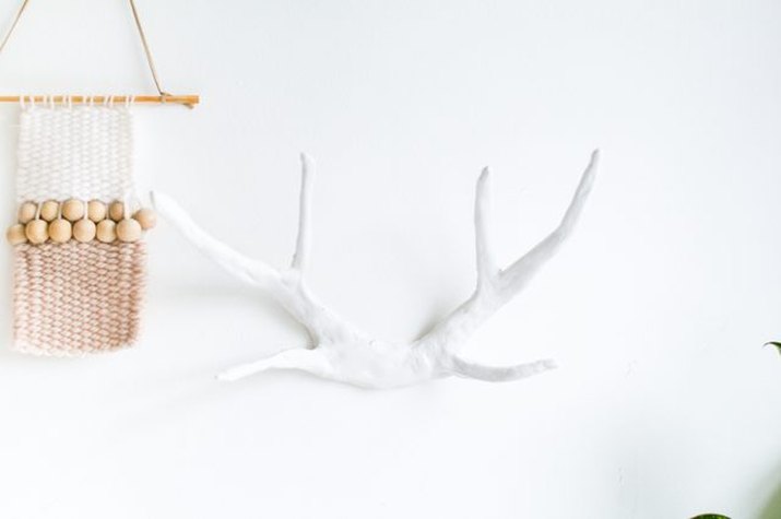 Faux clay antlers