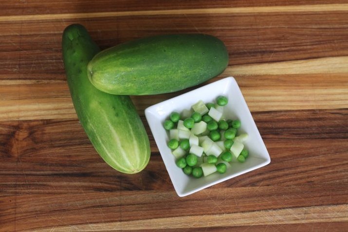 Frozen Peas & Diced Cucumbers