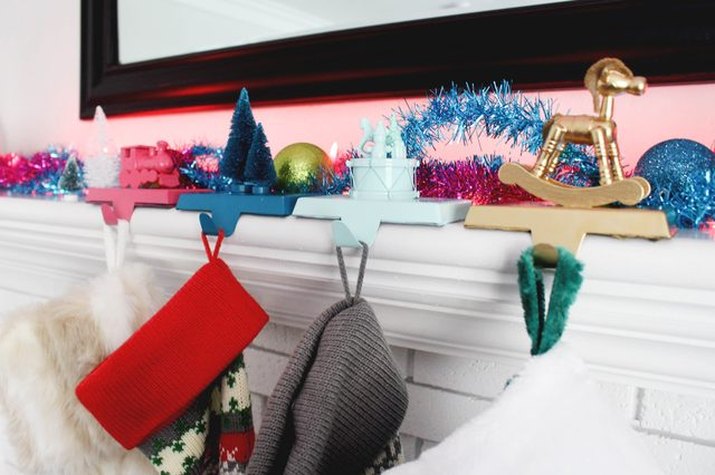 How to use toys to create unique stocking hangers