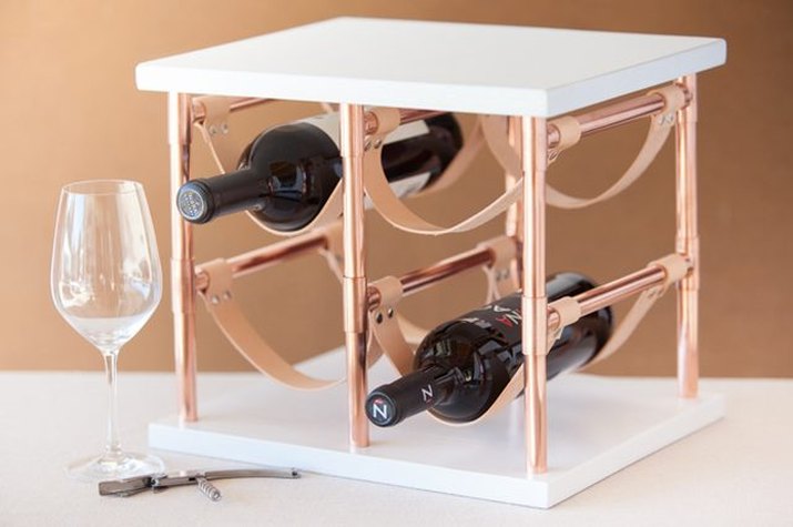 Copper wine rack