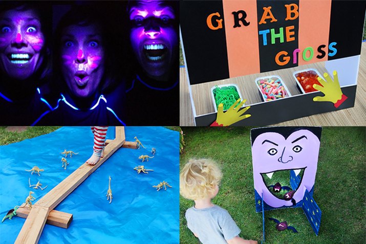 collage of haunted house ideas for kids