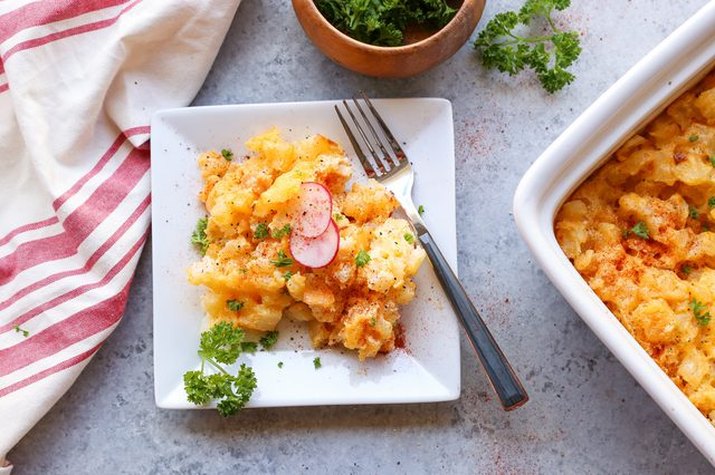 Serving of hashbrown casserole