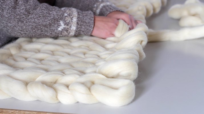DIY Hand-Knit Blanket