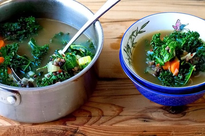 French Lentil and Kale Soup