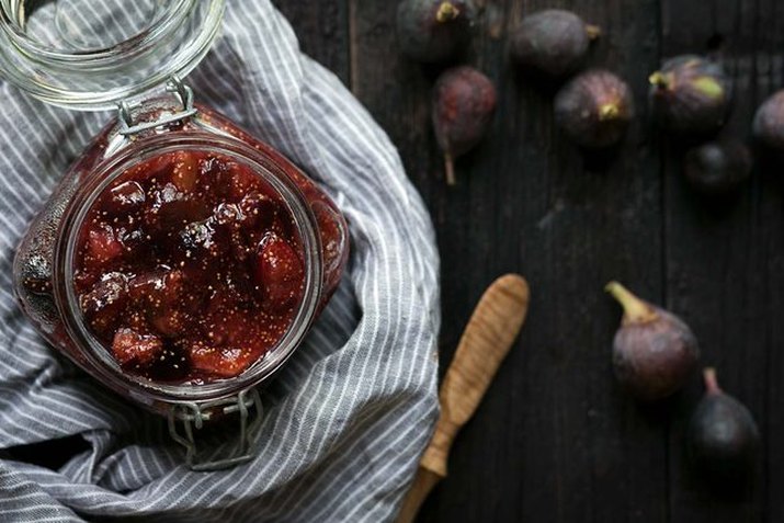 Homemade fig jam for fall